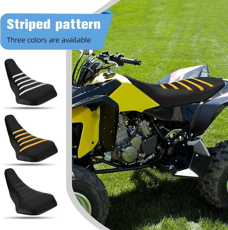 Wacece ATV Seat Cover Non-Slip Soft Waterproof for LTZ400 LTZ 400 LTZ400Z Quadsport Z400 2x4 2009-2014, High Elastic Leather White - Image 2